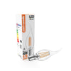 LED Filament Bent Tip Candle 4.5W=40W Warm White SBC B15 Bayonet Cap Bulbs5