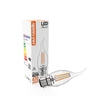 LED Filament Bent Tip Candle 4.5W=40W Warm White BC B22 Bayonet Cap Bulbs5