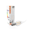 LED Filament Bent Tip Candle 2.5W=25W Warm White 2700K SES E14 Small Edison Screw Bulbs5