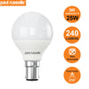 LED Frosted Golf Ball 3W=25W Warm White 2700K SBC B15 Small Bayonet Cap Bulbs2