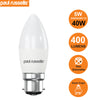 LED Frosted Candle 5W=40W Warm White 2700K BC B22 Bayonet Cap Bulbs2