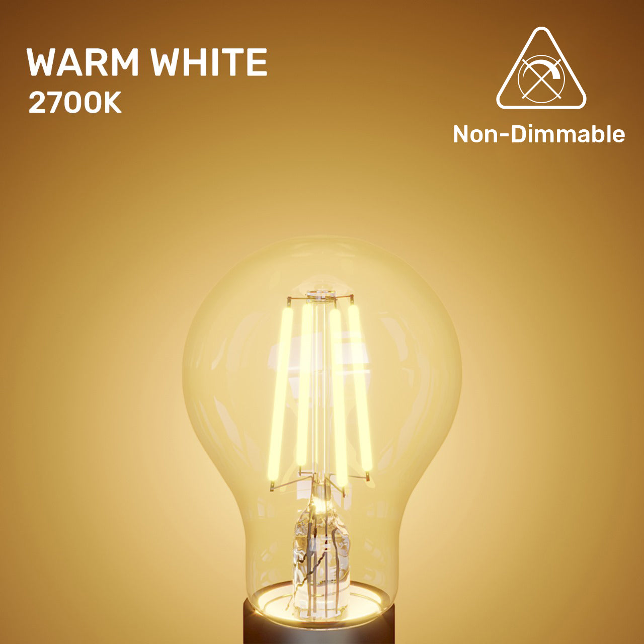 LED Filament GLS 4.5W=40W Warm White 2700K Edison Screw Cap Bulbs
