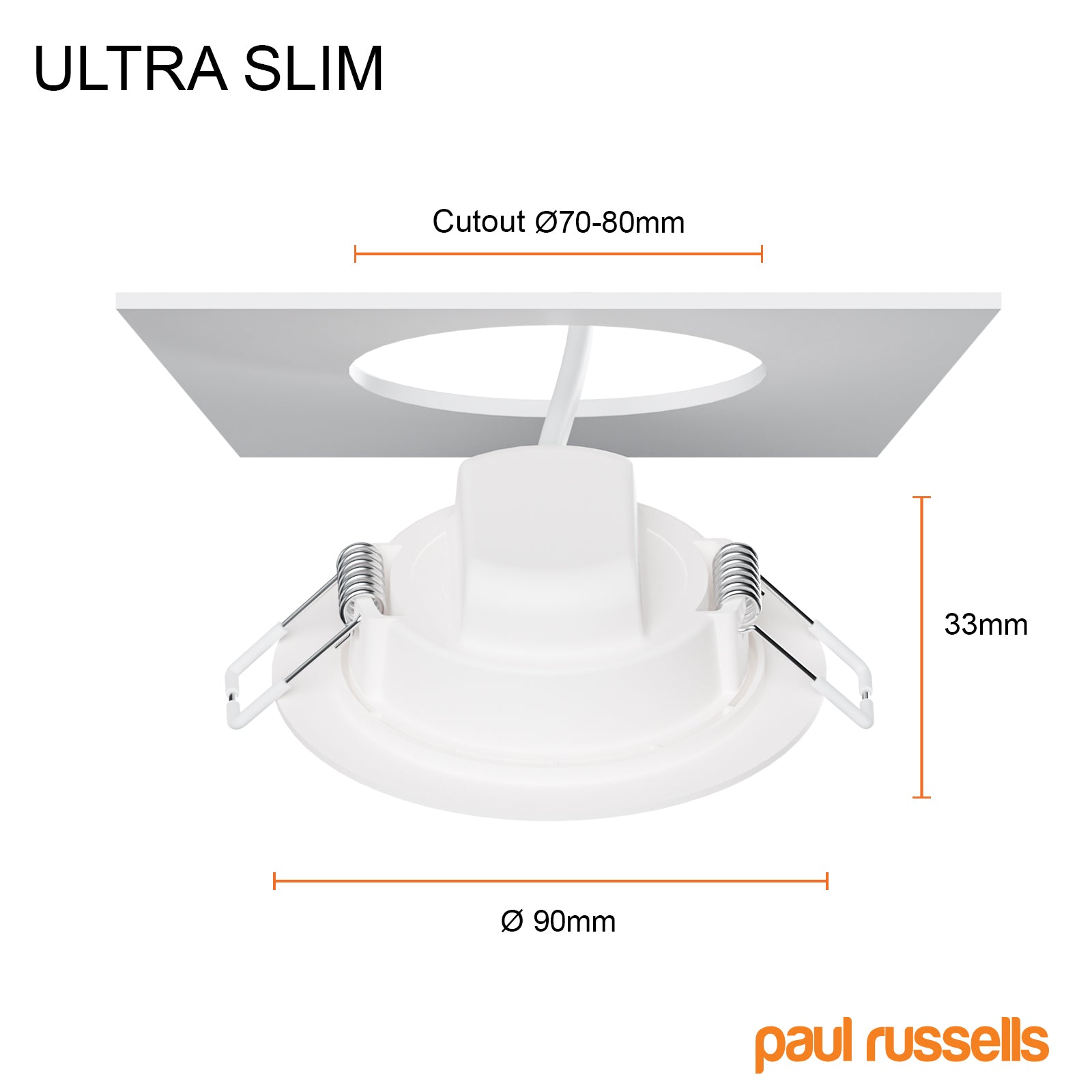 4W, LED Round Ceiling Downlights, 300 Lumens, 6500K Day Light, Non-Dimmable Panel Spotlights