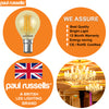 LED Filament Golf Ball 4W=40W Extra Warm White Amber 2200K SBC B15 Small Bayonet Cap Bulbs5