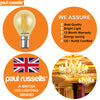 LED Filament Golf Ball 2W=25W Extra Warm White Amber 2200K SBC B15 Small Bayonet Cap [10 Bulbs]5