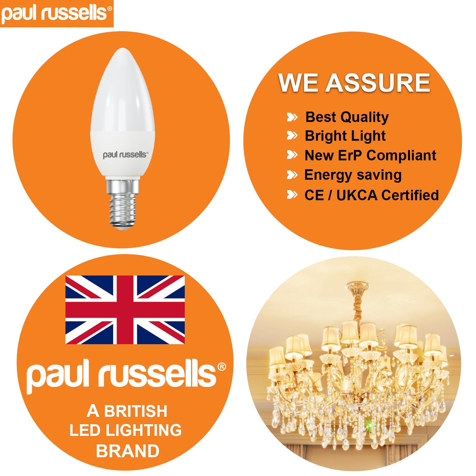 LED Frosted Candle 5.5W=40W Warm White 2700K SES E14 Small Edison Screw [10 Bulbs]