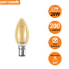 LED Filament Candle 2.5W=20W Extra Warm White Amber 2200K SBC B15 Small Bayonet Cap Bulbs2