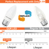 LED Candle 6.5W=60W Cool White Edison Screw ES E27 Bulbs5