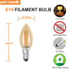 LED Filament Candle 4.5W=35W Extra Warm White Amber 2200K SES E14 Small Edison Screw Bulbs3