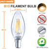 LED Filament Candle 4W=40W Warm White 2200K SBC B15 Small Bayonet Cap Bulbs3