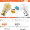 LED Filament Golf Ball 2.5W=20W Extra Warm White Amber 2200K BC B22 Bayonet Cap Bulbs5
