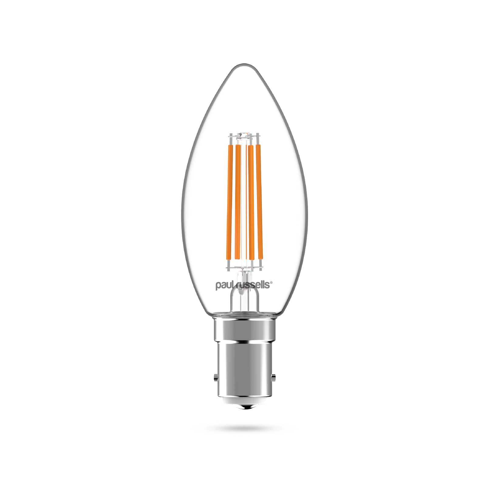 LED Dimmable Filament Candle 4.5W (40w), SBC/B15, 423 Lumens, Warm White(2700K), 240V