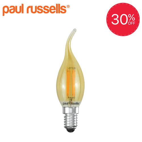 LED Filament Flame 4W=35W Extra Warm White Amber 2200K SES E14 Small Edison Screw Bulbs