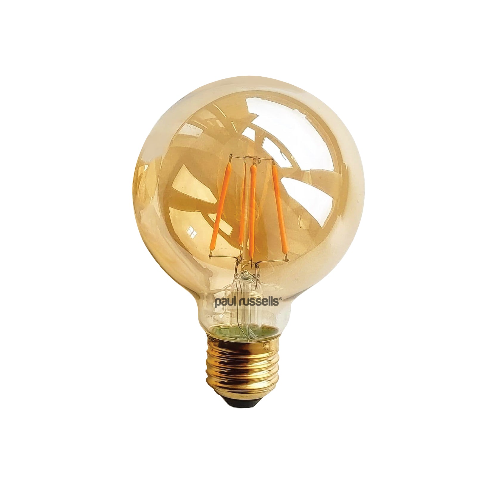 LED Filament G80 4.5W=35W Extra warm White Amber 2200K ES E27 Edison Screw Cap Bulbs
