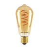LED Dimmable Filament Spiral ST64, 4W=25w ES/E27 AM Extra Warm White 1800K Decorative Bulb4