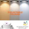 Paul Russells 4.8W LED Non Fire Rated Tiltable Downlight, Warm/Cool/Day White 3 Adjustable CCT, IP44, Brush Nickel Bezel2