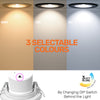 Paul Russells 6W LED Non Fire Rated Tiltable Downlight, Warm/Cool/Day White 3 Adjustable CCT, IP44, Chrome Bezel2