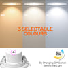 Paul Russells 4.8W LED Non Fire Rated Tiltable Downlight, Warm/Cool/Day White 3 Adjustable CCT, IP44, Bezel White2