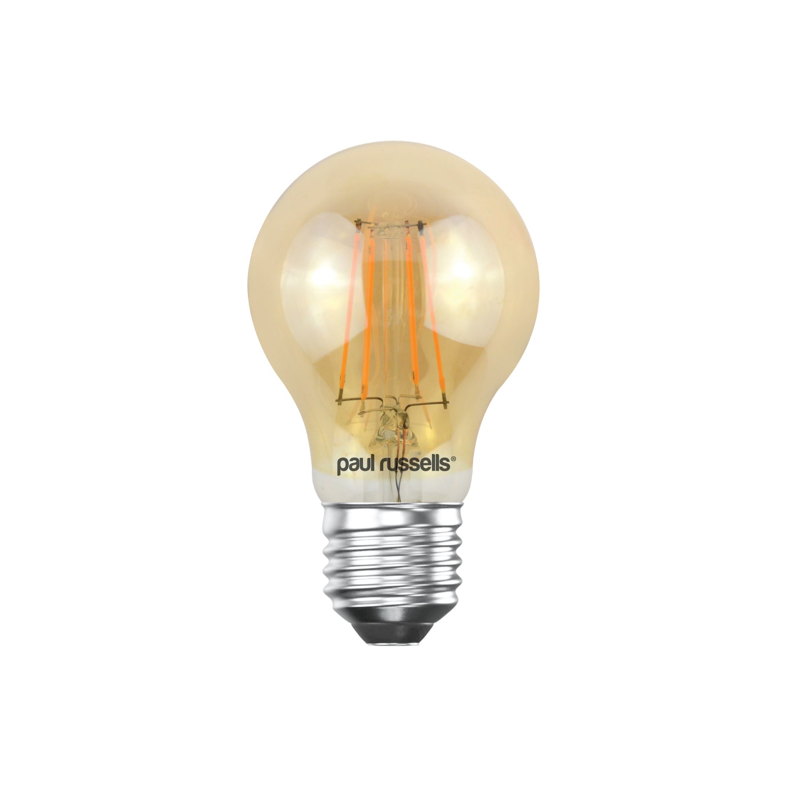 LED Filament GLS 6.5W=50W Extra Warm White Amber 2200K ES E27 Edison Screw Cap Bulbs