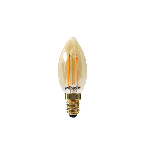 LED Filament Candle 2.5W=20W Extra Warm White Amber 2200K SES E14 Small Edison Screw Bulbs