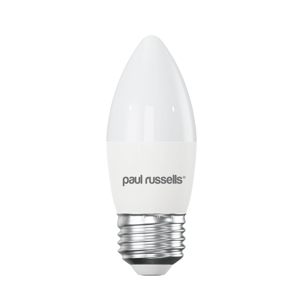 LED Candle 6.5W=60W Warm White Edison Screw ES E27 Bulbs