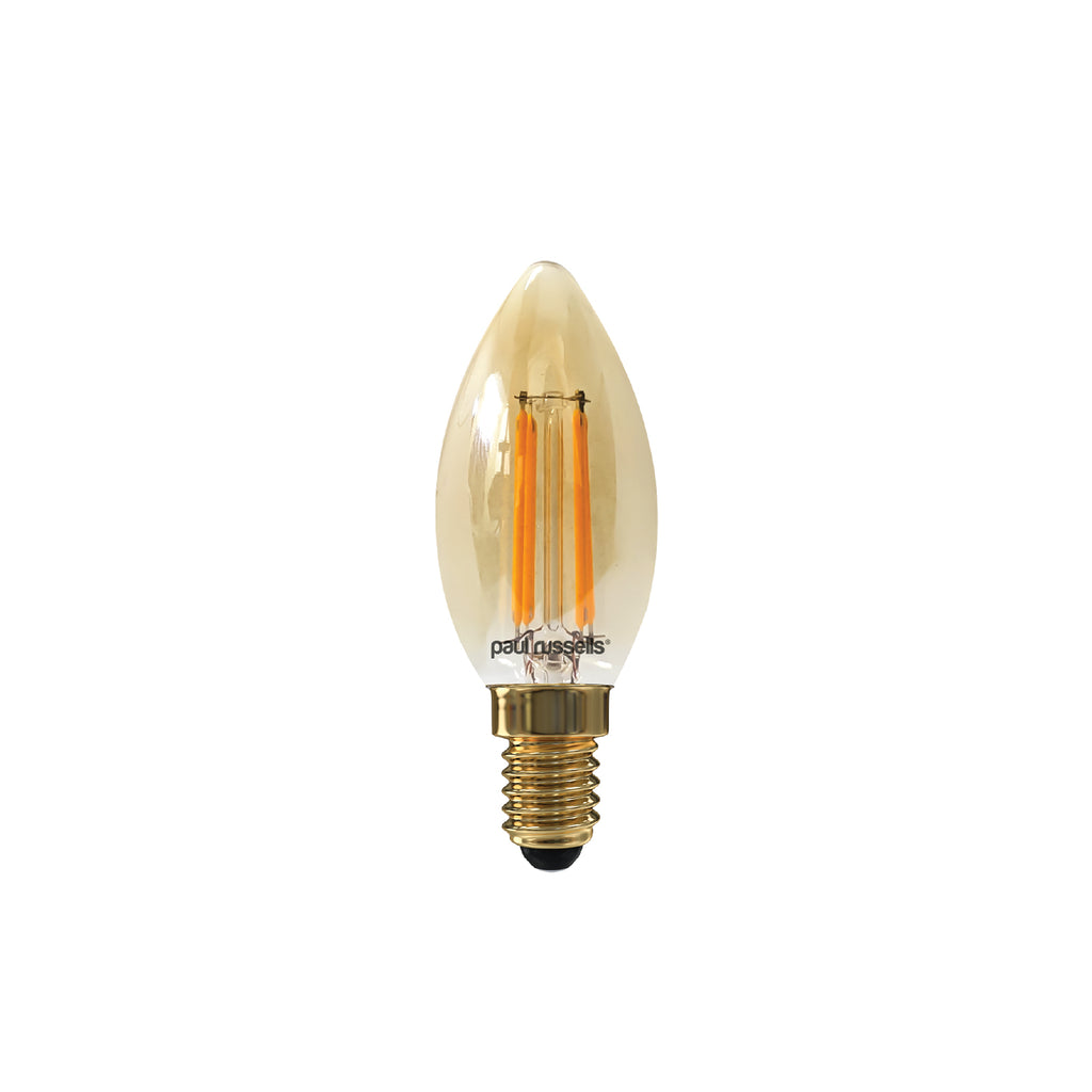 LED Filament Candle 4.5W=35W Extra Warm White Amber 2200K SES E14 Small Edison Screw Bulbs