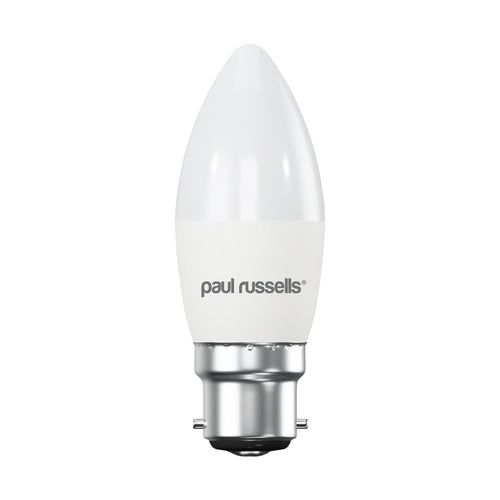 LED Candle 4.9W=40W Cool White Bayonet Cap BC B22 Bulbs