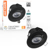 Paul Russells 4.8W LED Non Fire Rated Tiltable Downlight, Warm/Cool/Day White 3 Adjustable CCT, IP44, Black Bezel1