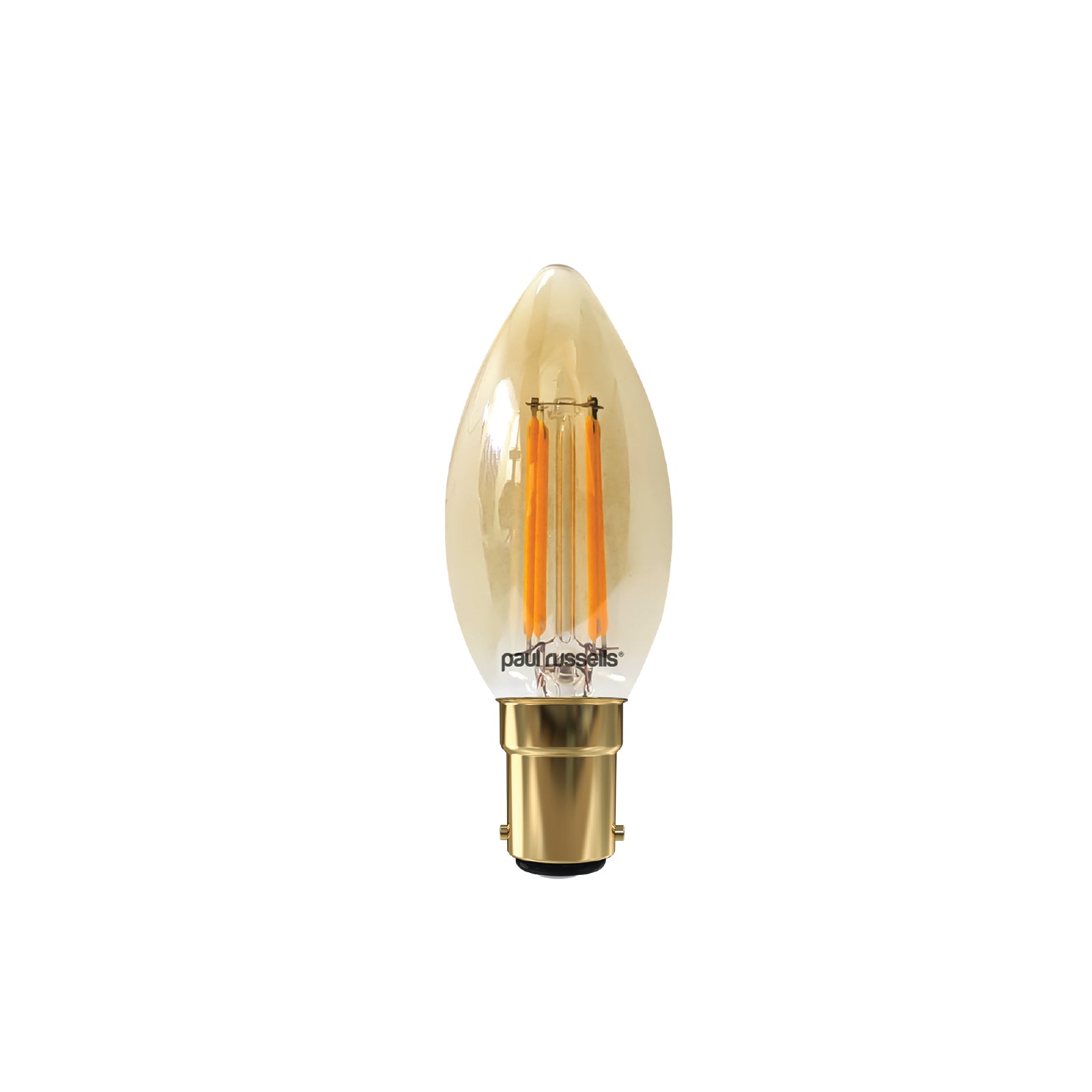 LED Filament Candle 4.5W=35W Extra warm White Amber 2200K SBC B15 Small Bayonet Cap Bulbs