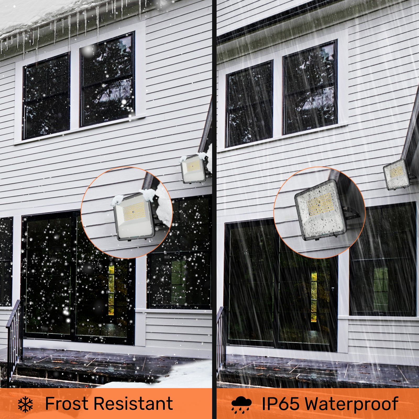 100W, LED Floodlights, 13500 Lumens, 4000K Cool White, Non-Dimmable Spotlights