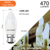 LED Candle 4.9W=40W Cool White Bayonet Cap BC B22 Bulbs3