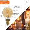 LED Filament Golf Ball 4.5W=35W Extra Warm White Amber 2200K SES E14 Small Edison Screw Bulbs2