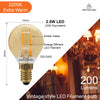 LED Filament Golf Ball 2.5W=20W Extra Warm White Amber 2200K SES E14 Small Edison Screw Bulbs2