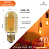 LED Filament T45 4.5W=35W Amber ES E27 Edison Screw Cap Bulb2