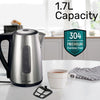 Paul Russells 1.7-litre 3000w electric kettle is made of stainless steel with 360-degree rotation, fast Boil, auto shut-off feature, removable water filter, UK plug, boil-dry protection, Energy Saving2
