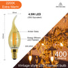 LED Filament Bent Tip Candle 4.5W=35W Extra Warm White (Amber) SES E14 Small Edison Screw Bulbs2