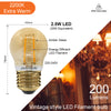 LED Filament Golf Ball 2.5W=20W Extra Warm White Amber 2200K ES E27 Edison Screw Cap Bulbs2