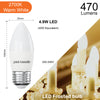 LED Candle 4.9W=40W Warm White Edison Screw ES E27 Bulbs3