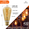 LED Filament ST64 4.5W=35W Extra Warm White Amber 2200K BC B22 Bayonet Cap Bulbs2
