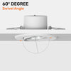 Paul Russells 6W LED Non Fire Rated Tiltable Downlight, Warm/Cool/Day White 3 Adjustable CCT, IP44, Bezel White8