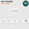 Paul Russells 4.8W LED Non Fire Rated Downlight Tiltable, Warm White 3000K, IP44, Bezel White7