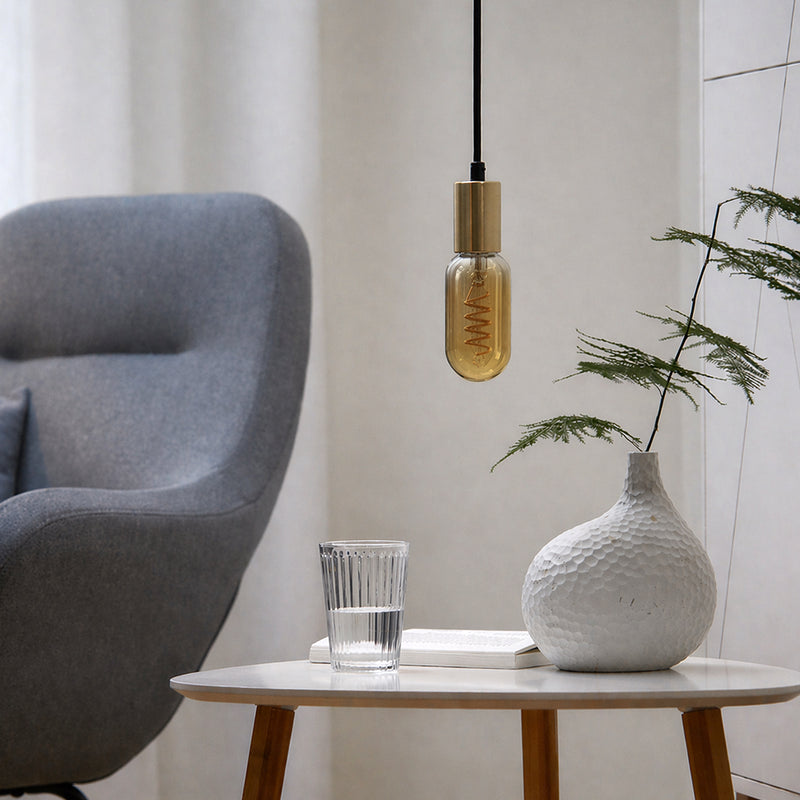 LED Filament Spiral T45 4W=25w Extra Warm White (AMBER) ES E27 Edison Screw Decorative Bulbs