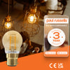 LED Filament Golf Ball 2.5W=20W Extra Warm White Amber 2200K BC B22 Bayonet Cap Bulbs3