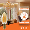 LED Filament Candle 2.5W=20W Extra Warm White Amber 2200K SES E14 Small Edison Screw Bulbs3