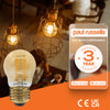 LED Filament Golf Ball 2.5W=20W Extra Warm White Amber 2200K ES E27 Edison Screw Cap Bulbs3