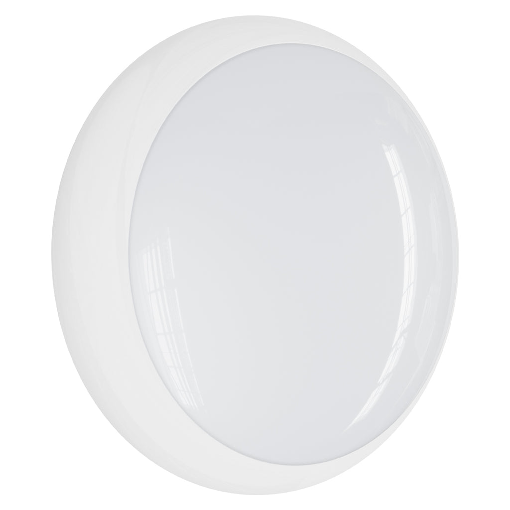 3CCT and 3 Wattage Selectable Bulkhead, IP65, White Bezel, B3 SERIES