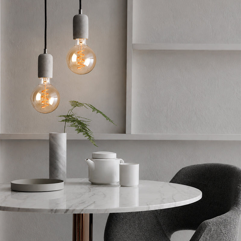 LED Dimmable Filament Spiral G80, 4W=25w ES/E27 AM Extra Warm White 1800K Decorative Bulbs