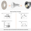 LED Fire Rated Downlights, IP65, Satin Nickel Bezel, Without Bulb6
