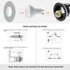 LED Fire Rated Downlights, IP65, Polished Chrome Bezel, Without Bulb6