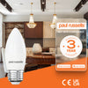 LED Candle 4.9W=40W Warm White Edison Screw ES E27 Bulbs4